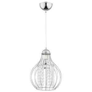 Lampa wisząca Piro 60619 Alfa 1xE14 LED Metal/Szkło Chrom