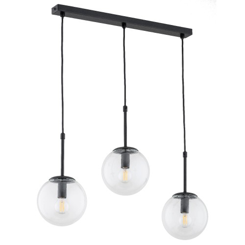 Lampa wisząca Sebia 28743 Alfa 3xE14 LED Metal Czarny