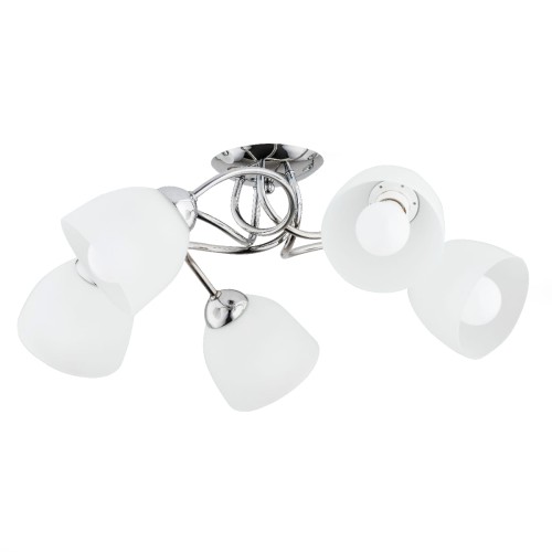 Lampa sufitowa Silia 27505 Alfa 5xE27 LED Metal/Szkło Chrom