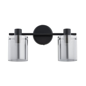 Lampa ścienna Kinkiet Essent 62446 Alfa 2xE27 LED Metal Czarny - Chrom