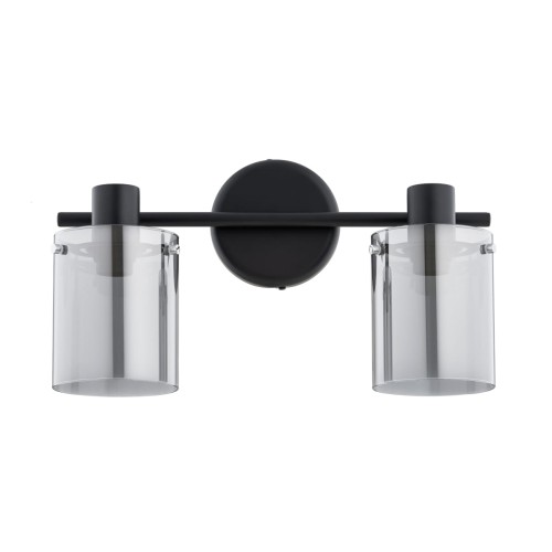 Lampa ścienna Kinkiet Essent 62446 Alfa 2xE27 LED Metal Czarny - Chrom
