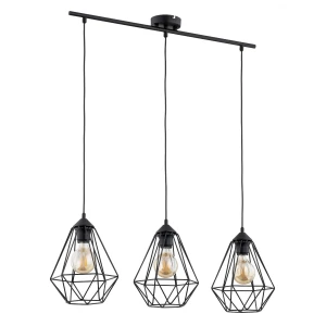 Lampa wisząca Kosmos 62240 Alfa 3xE27 LED Drewno/Tworzywo Czarny