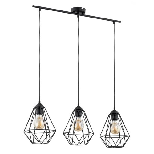 Lampa wisząca Kosmos 62240 Alfa 3xE27 LED Drewno/Tworzywo Czarny