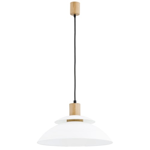 Lampa wisząca Tropic 60356 Alfa 1xE27 LED Drewno Czarny - Jasne Drewno