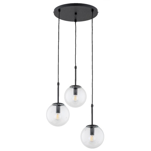 Lampa wisząca Sebia 28746 Alfa 3xE14 LED Metal Czarny