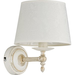 Lampa ścienna Kinkiet Roksana 18530 Alfa 1xE14 LED Metal Złoty Antyk