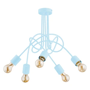Lampa sufitowa Tango 28485 Alfa 5xE27 LED Metal Niebieski