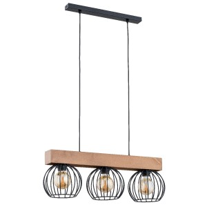 Lampa wisząca Arizan 28173 Alfa E27 LED Drewno/Tworzywo Brązowy