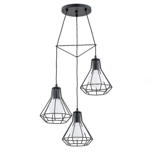 Lampa wisząca Kord 62134 Alfa 3xE27 LED  Czarny