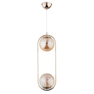Lampa wisząca Oval 62250 Alfa 2xE14 LED Metal Złoty Antyk