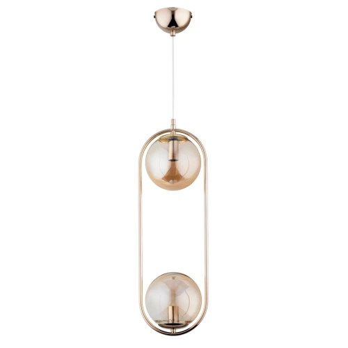 Lampa wisząca Oval 62250 Alfa 2xE14 LED Metal Złoty Antyk