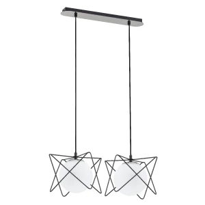 Lampa wisząca Sagito 62200 Alfa 2xE14 LED Metal Czarny - Chrom
