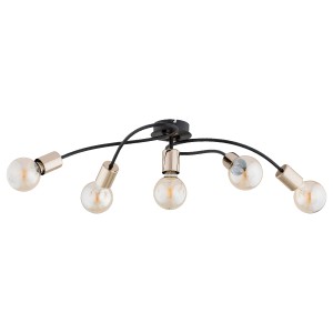 Lampa sufitowa Gerso 63287 Alfa 5xE27 LED Metal Czarny - Stare Złoto