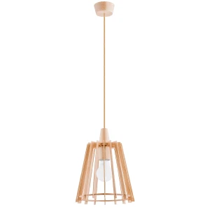 Lampa wisząca Vito 60316 Alfa 1xE27 LED Drewno Jasne Drewno