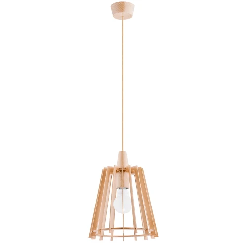 Lampa wisząca Vito 60316 Alfa 1xE27 LED Drewno Jasne Drewno