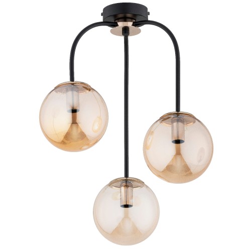 Lampa sufitowa Gamma 62506 Alfa 3xE14 LED Metal Czarny - Stare Złoto