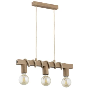 Lampa wisząca Kalipso 62254 Alfa 3xE27 LED Drewno Jasne Drewno