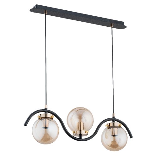 Lampa wisząca Korda 62154 Alfa 3xE14 LED Metal Czarny