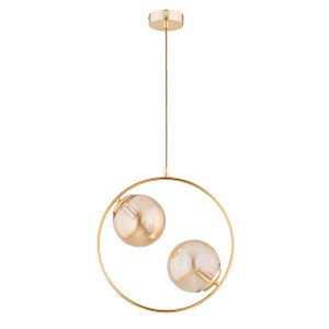 Lampa wisząca Adino 62439 Alfa 2xE14 LED Metal Złoty