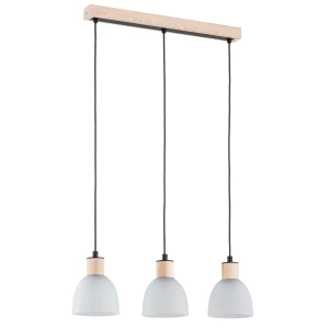 Lampa wisząca Natur 62306 Alfa 3xE27 LED Drewno/Metal Czarny - Jasne Drewno