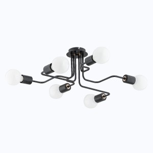 Lampa sufitowa Harp 62184 Alfa 6xE27 LED Metal Czarny