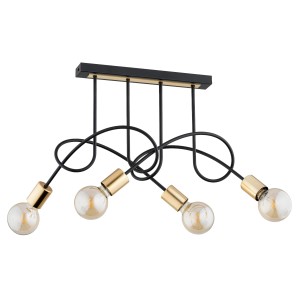 Lampa sufitowa Tango 63155 Alfa 4xE27 LED Metal Czarny - Złoty
