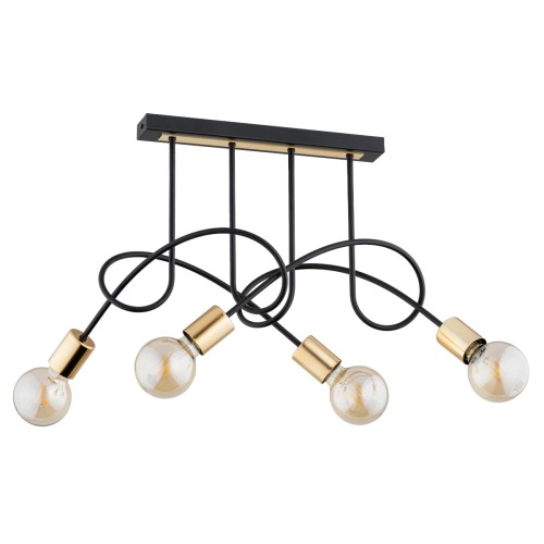 Lampa sufitowa Tango 63155 Alfa 4xE27 LED Metal Czarny - Złoty