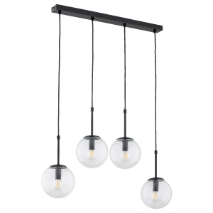 Lampa wisząca Sebia 28744 Alfa 4xE14 LED Metal Czarny