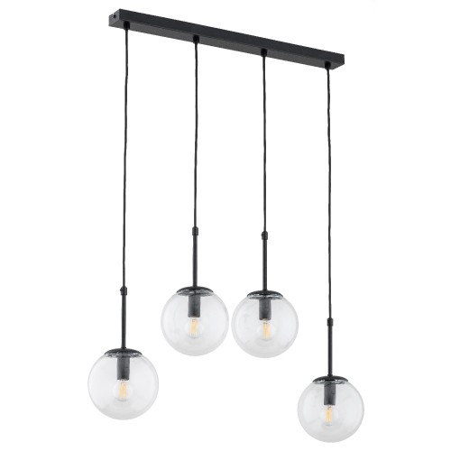Lampa wisząca Sebia 28744 Alfa 4xE14 LED Metal Czarny