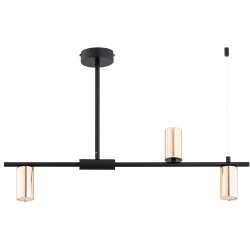 Lampa sufitowa Uranos 62538 Alfa 3xGu10 LED Metal Czarny - Złoty