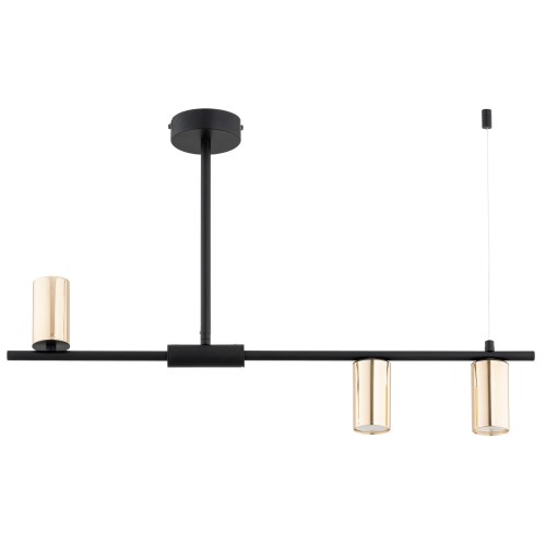 Lampa sufitowa Uranos 62537 Alfa 3xGu10 LED Metal Czarny - Złoty