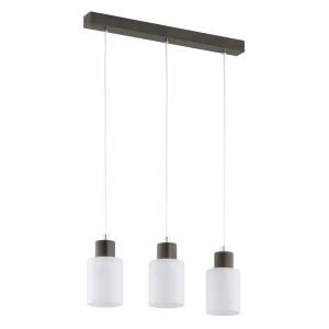 Lampa wisząca Evic 62321 Alfa 3xE27 LED Drewno/Metal Dąb Retro - Chrom