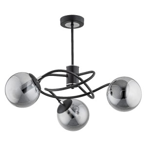 Lampa sufitowa Doxa 28353 Alfa 3xE14 LED Metal Czarny - Chrom