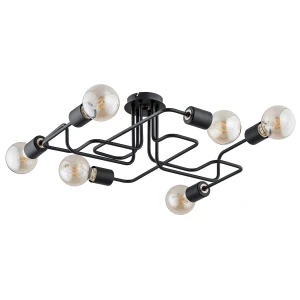 Lampa sufitowa Hook 24746 Alfa 6xE27 LED Metal Czarny