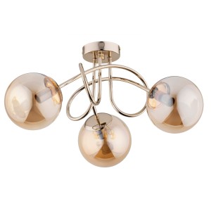 Lampa sufitowa Banko 62367 Alfa 3xE14 LED Metal Złoty Antyk