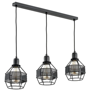 Lampa wisząca Blister 61001 Alfa 3xE27 LED Metal Czarny
