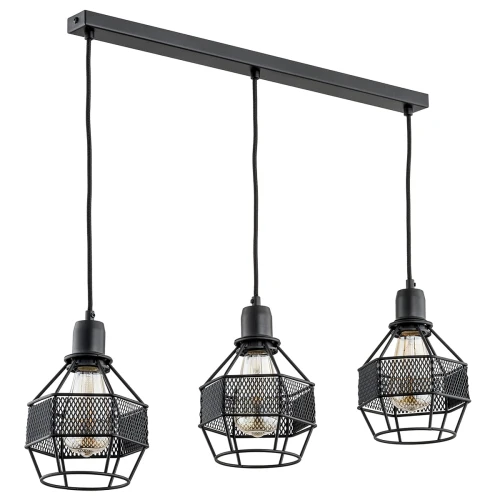 Lampa wisząca Blister 61001 Alfa 3xE27 LED Metal Czarny