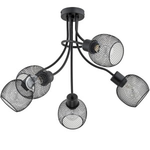 Lampa sufitowa Plena 25835 Alfa 5xE27 LED Metal Czarny