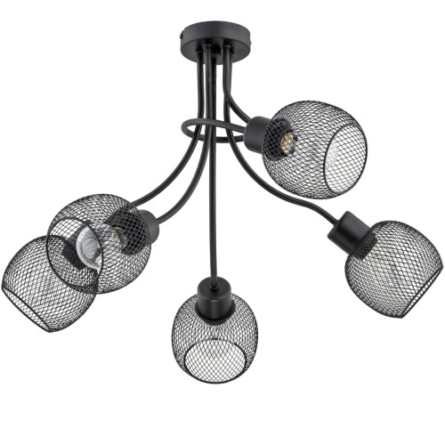 Lampa sufitowa Plena 25835 Alfa 5xE27 LED Metal Czarny