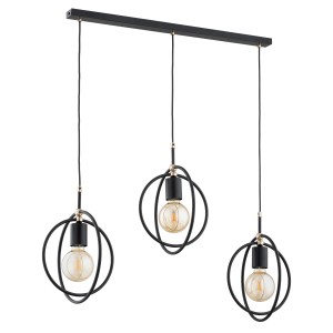 Lampa wisząca Endora 62430 Alfa 3xE27 LED Metal Czarny - Złoty