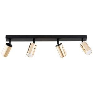 Lampa sufitowa Atlet 63330 Alfa 4xGu10 LED Metal Czarny - Złoty