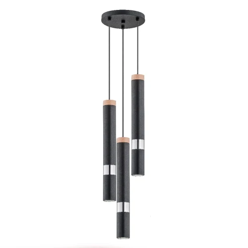 Lampa wisząca Parna 62104 Alfa 3xGu10 LED Drewno/Tworzywo Czarny Chrom