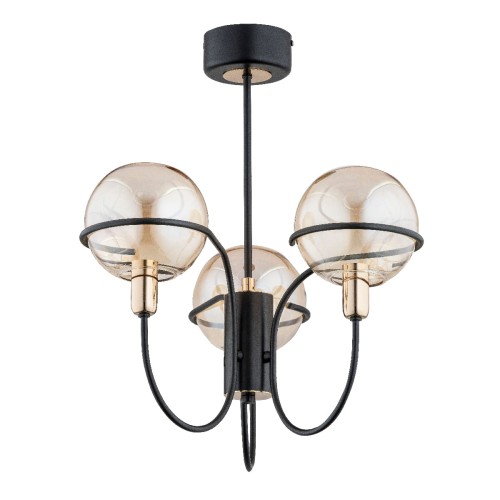 Lampa sufitowa Petra 63042 Alfa 3xE14 LED Metal Czarny - Stare Złoto