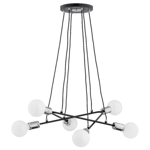 Lampa wisząca Vivia 62122 Alfa 6xE27 LED  Czarny