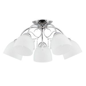 Lampa sufitowa Nata 27715 Alfa 5xE27 LED Metal/Szkło Chrom