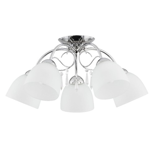 Lampa sufitowa Nata 27715 Alfa 5xE27 LED Metal/Szkło Chrom