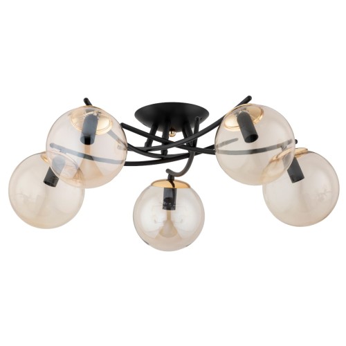 Lampa sufitowa Savi 63259 Alfa 5xE14 LED Metal Czarny - Stare Złoto