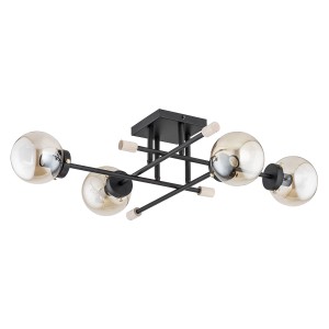 Lampa sufitowa Transfer 25364 Alfa 4xE14 LED Metal Czarny