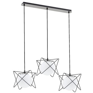 Lampa wisząca Sagito 62201 Alfa 3xE14 LED Metal Czarny - Chrom
