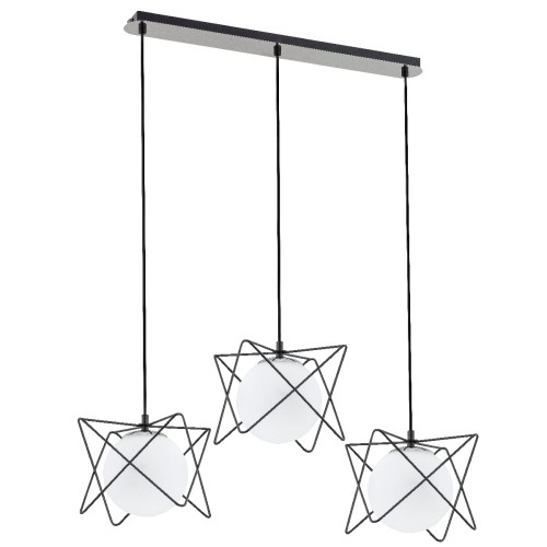 Lampa wisząca Sagito 62201 Alfa 3xE14 LED Metal Czarny - Chrom